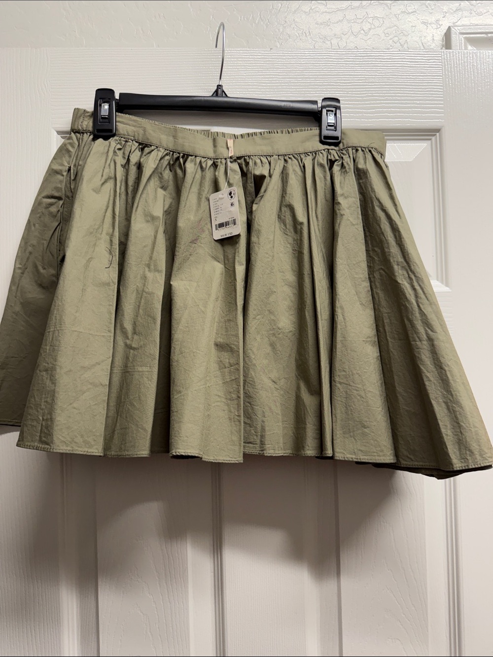 Free people Women’s Olive Green Gathered Mini Skirt